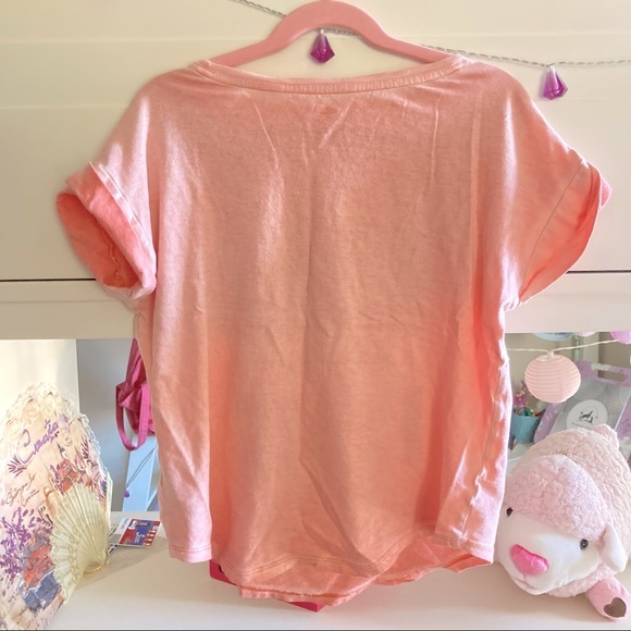 🌸3/$30🌸 Old Navy Girls’ Peach “paradise” Tee 💕 - Picture 2 of 4